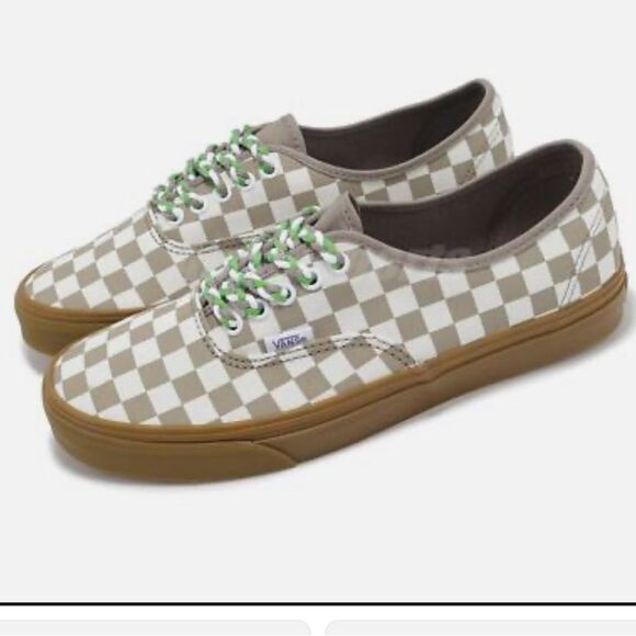 Vans Checkered Shoes with Green Accents #20 - Picture 2 of 8
